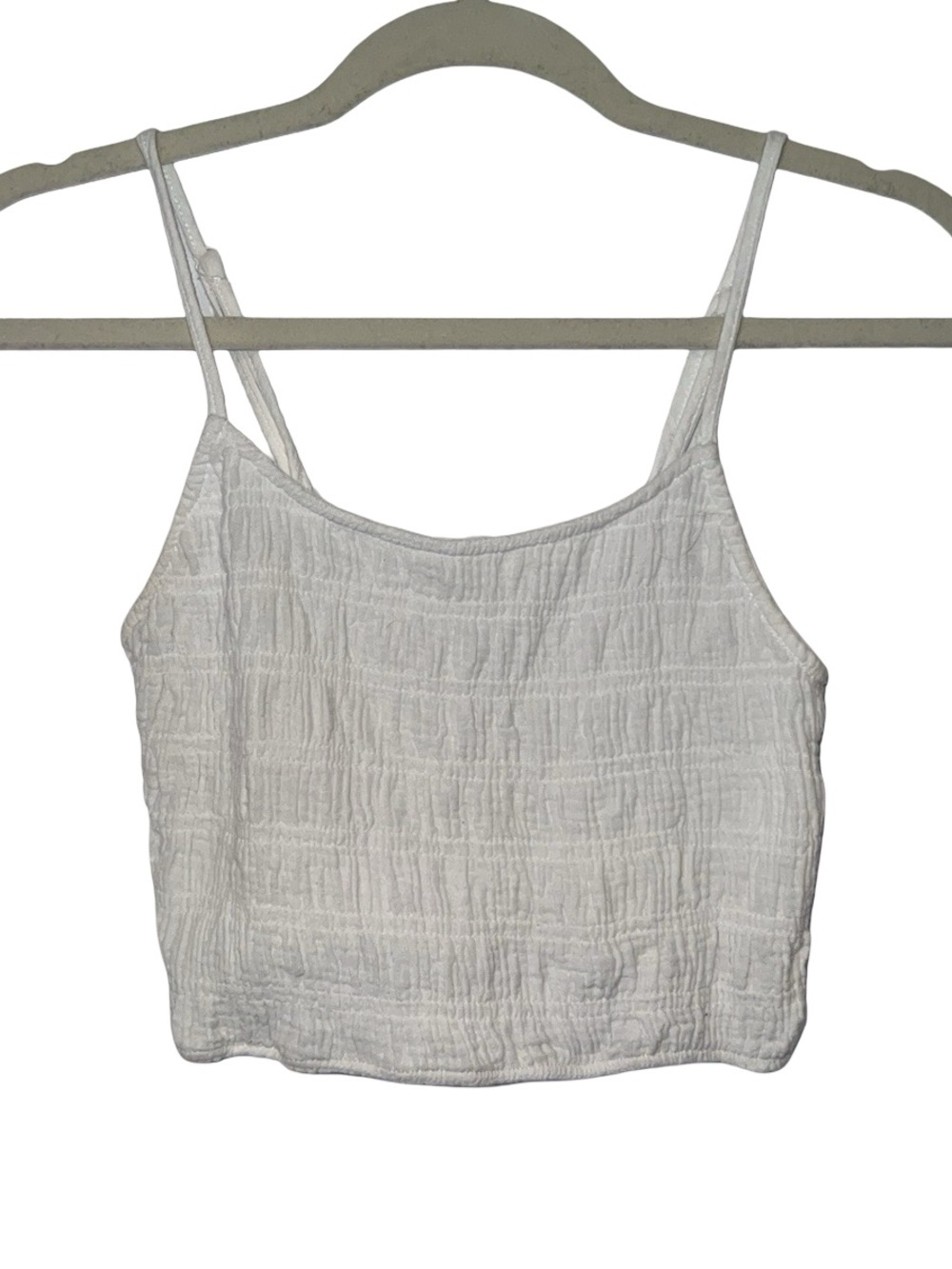 White lace crop top